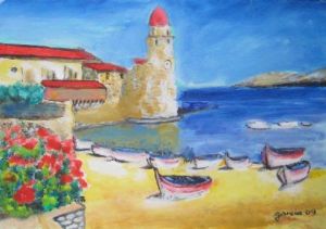 Voir le détail de cette oeuvre: bateaux à Collioure